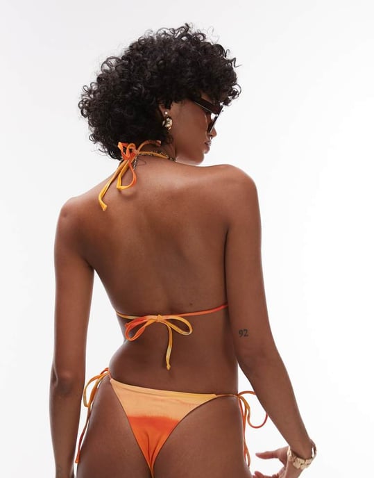 Topshop Cyprus triangle sunset print in multi - Image 4
