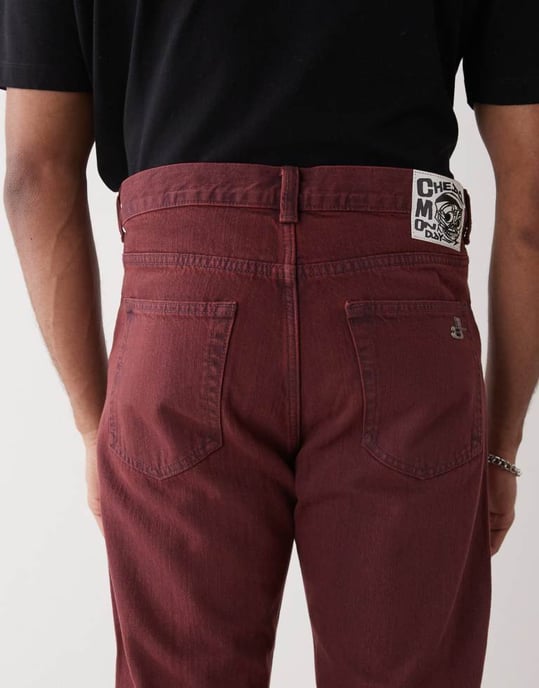 Cheap Monday x Landon Barker Boo Bootleg jeans in burgundy wash - Image 3