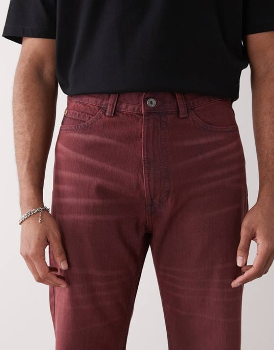 Cheap Monday x Landon Barker Boo Bootleg jeans in burgundy wash - Image 4