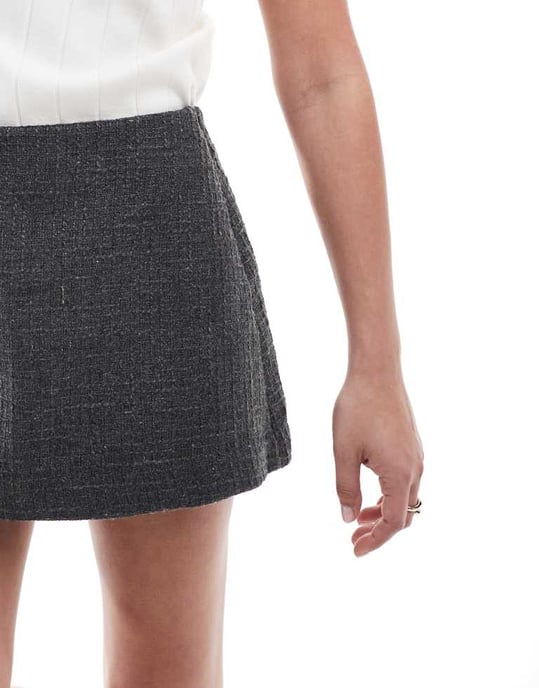 Cotton On harper suiting mini skirt in charcoal - Image 2