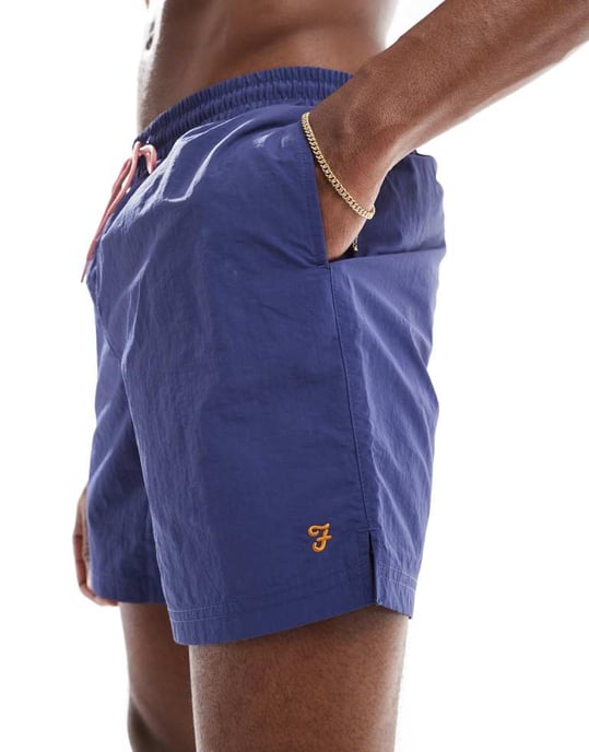 Farah colbert swim shorts in mid blue - Image 3