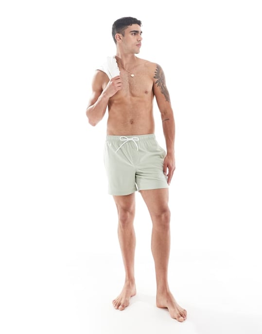 Cotton On swim shorts in sage - Image 4