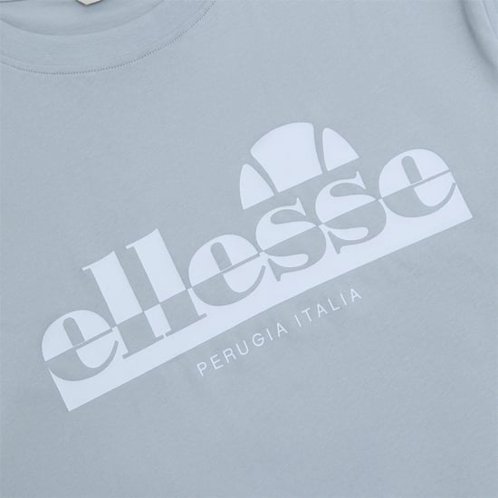 Ellesse Mens Rillas Logo T-Shirt (Light Grey) - Image 3