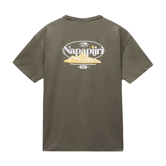 Napapijri Mens Graphic T-Shirt (Green) - Image 3