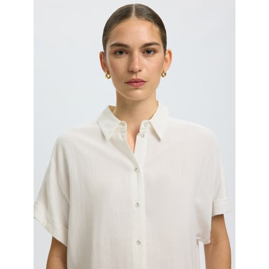 Selected Femme slwviva ss cropped sun shirt noos 16093937 sandshell - Image 2