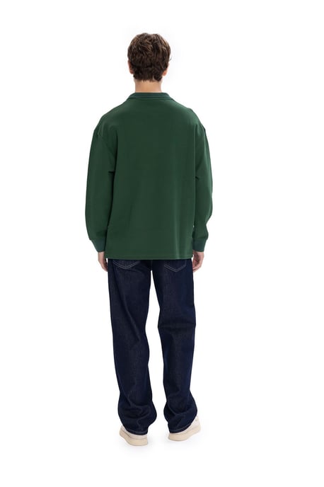 Herr långärmad polo t-shirt - Image 4