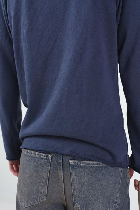 Herrkortärmad T-shirt i bomull med rundad hals - Image 3