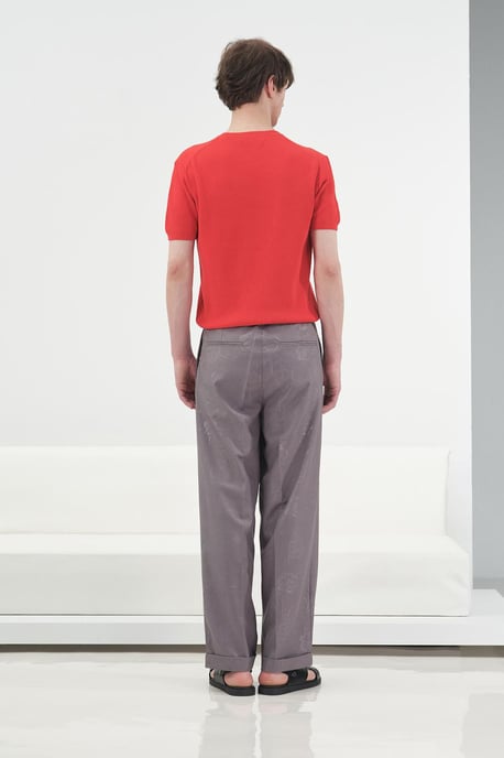 Herr T-shirt i bomull med rund hals - Image 4