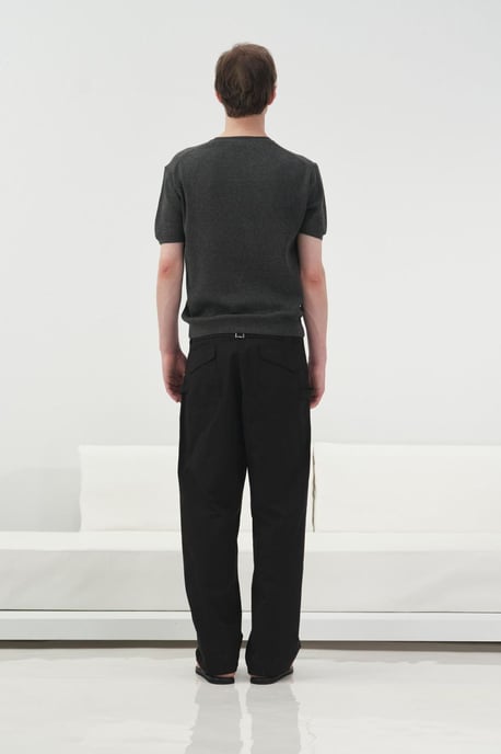 Herr T-shirt i bomull med rundringning - Image 3