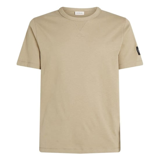 Calvin Klein Heren Badge Crew Neck Regular T-shirt (Khaki) - Image 1