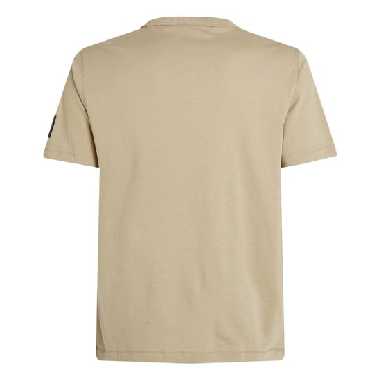 Calvin Klein Heren Badge Crew Neck Regular T-shirt (Khaki) - Image 2