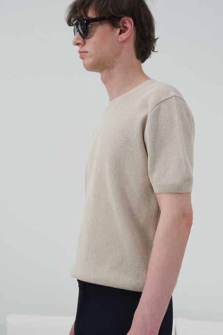 Herrarnas T-shirt med rund hals i bomull - Image 3