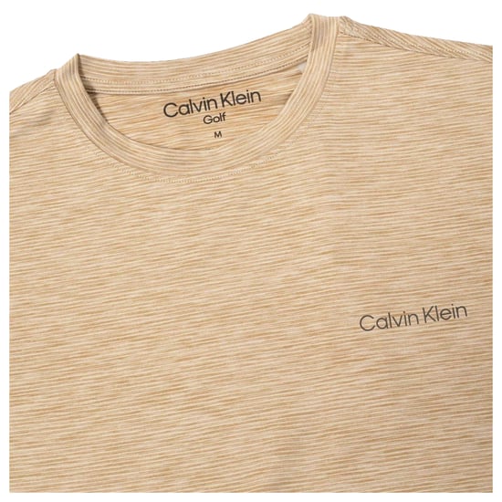 Calvin Klein Mens Striped Golf T-Shirt (Khaki) - Image 4