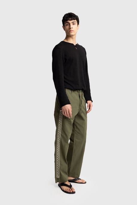 Heren Katoenen Poplin Rechte Pantalon - Image 5