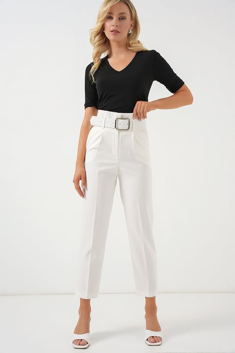 Enkelhoge Rechte Broek met Strik - Image 3