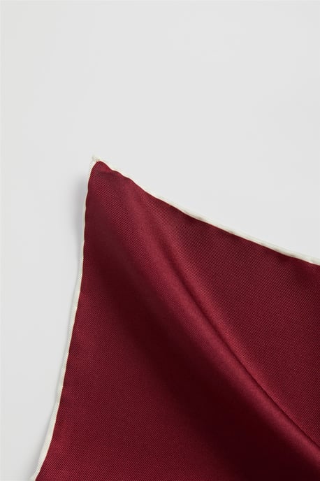 Pocket Square in Burgundy - Image 2