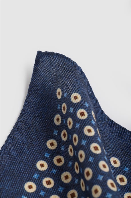 Pocket Square in Dark Blue - Image 2