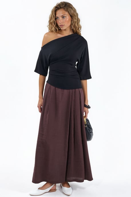 Vrouwen bootneck gebreide blouse met korte mouwen - Image 4