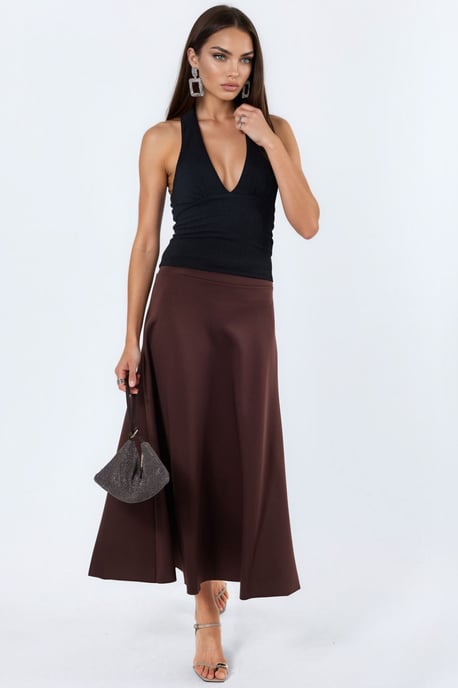 Fitted Halter Crop Blouse with Cut-Out Detail - Image 4