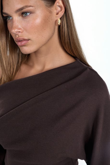 Women’s boat neck short-sleeve knit blouse - Image 3