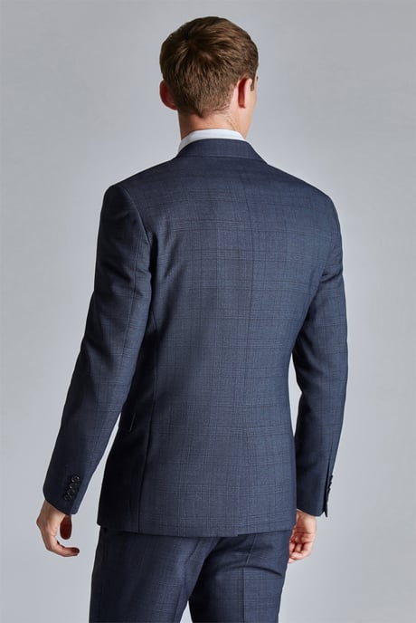 Long Sleeve Slim Fit Suit Jacket in Dark Blue - Image 5