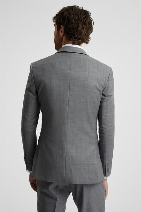 Long Sleeve Slim Fit Suit Jacket in Grey - Image 6