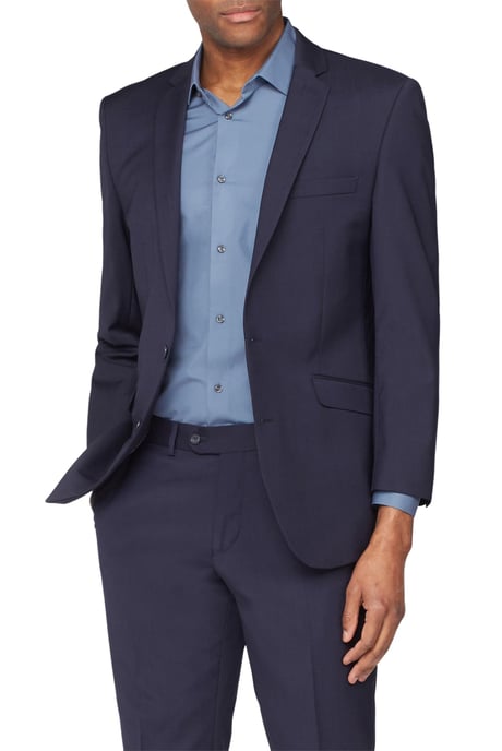 Long Sleeve Tailored Suit Jacket in Navy - Image 3