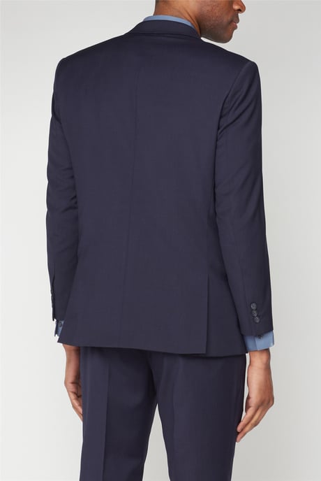 Long Sleeve Tailored Suit Jacket in Navy - Image 4