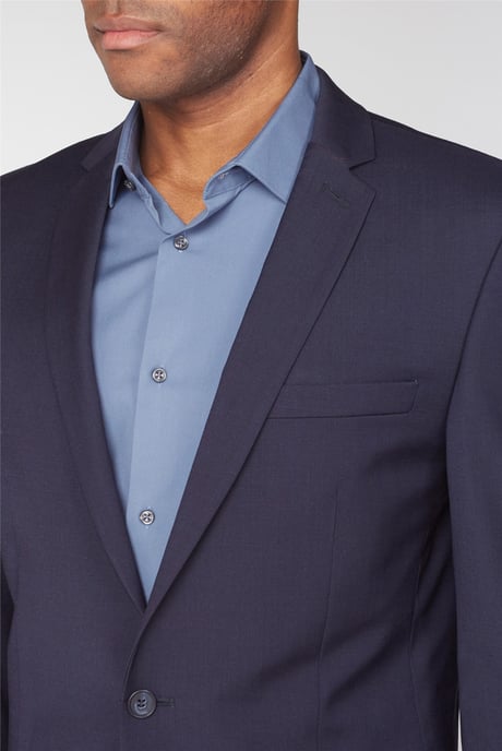 Long Sleeve Tailored Suit Jacket in Navy - Image 5