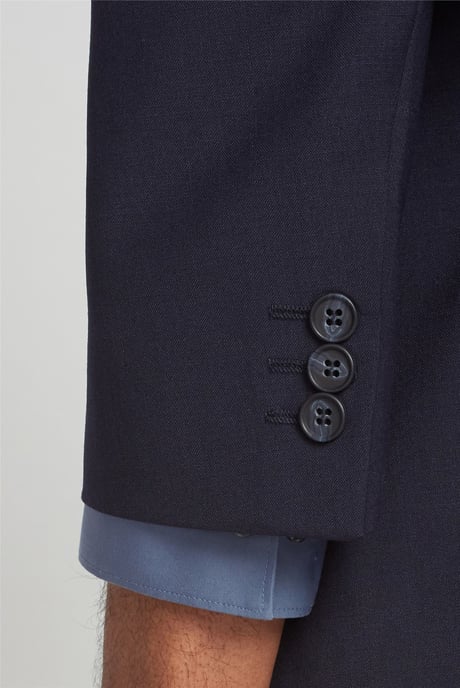 Long Sleeve Tailored Suit Jacket in Navy - Image 6