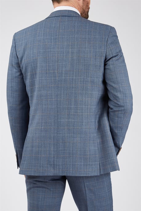 Long Sleeve Regular Suit Jacket in Light Blue - Image 4