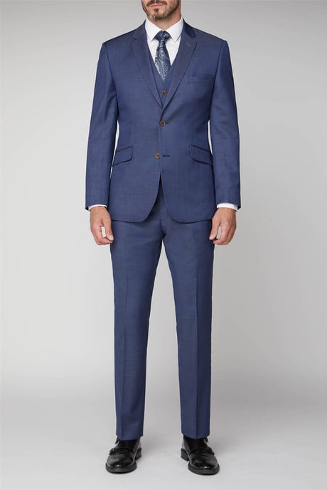 Long Sleeve Regular Suit Jacket in Blue - Image 2