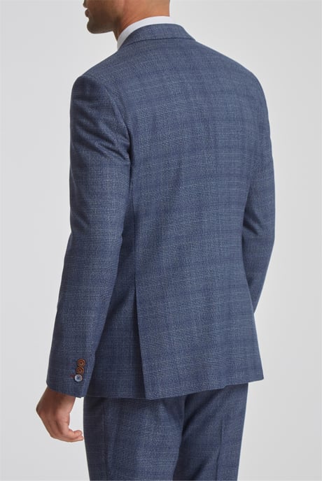 Long Sleeve Slim Fit Suit Jacket in Light Blue - Image 5