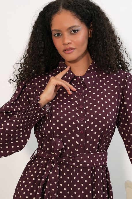 Paisley Geknoopt Midi Hemdjurk - Image 3