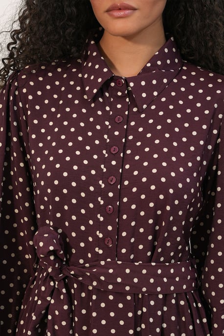 Paisley Geknoopt Midi Hemdjurk - Image 5
