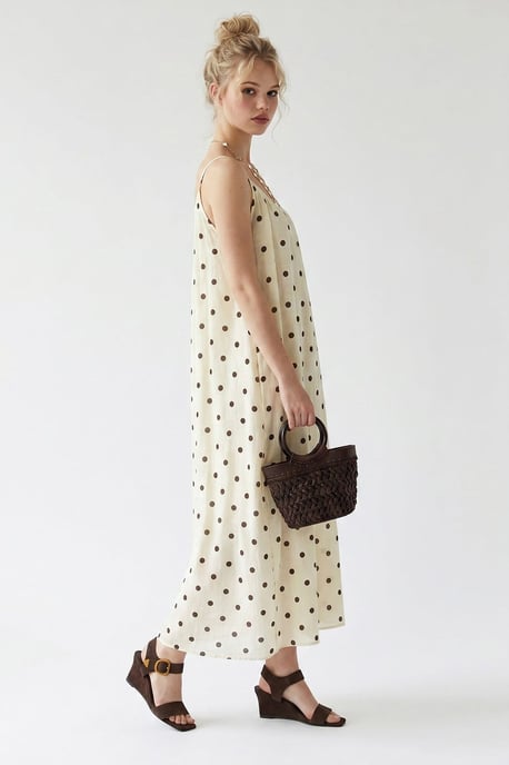 Polkadot A-Lijn Maxi Jurk - Image 3