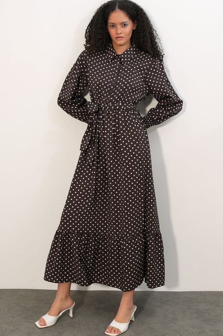 Paisley Geknoopt Midi Hemdjurk - Image 4