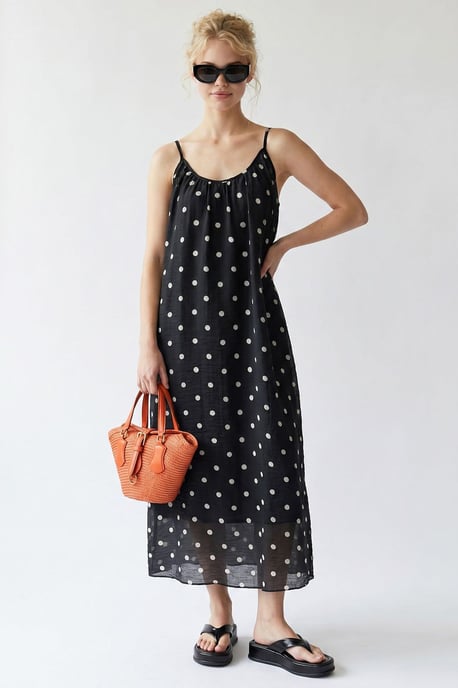 Polkadot A-Lijn Maxi Jurk - Image 2