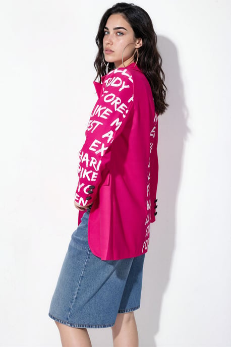 Överdimensionerad Crepe Blazer Jacka - Image 4