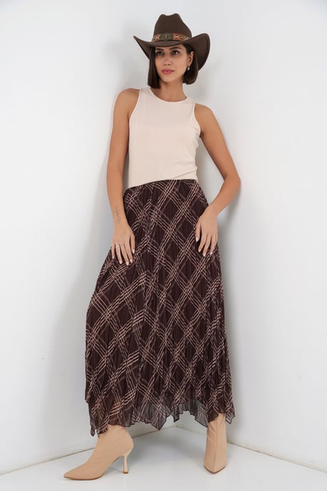 Asymmetrische Patroon Maxi Rok - Image 1