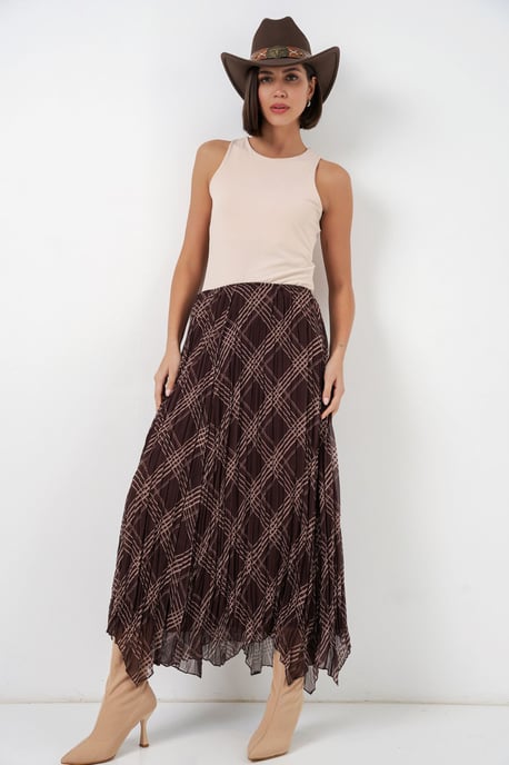 Asymmetrische Patroon Maxi Rok - Image 3