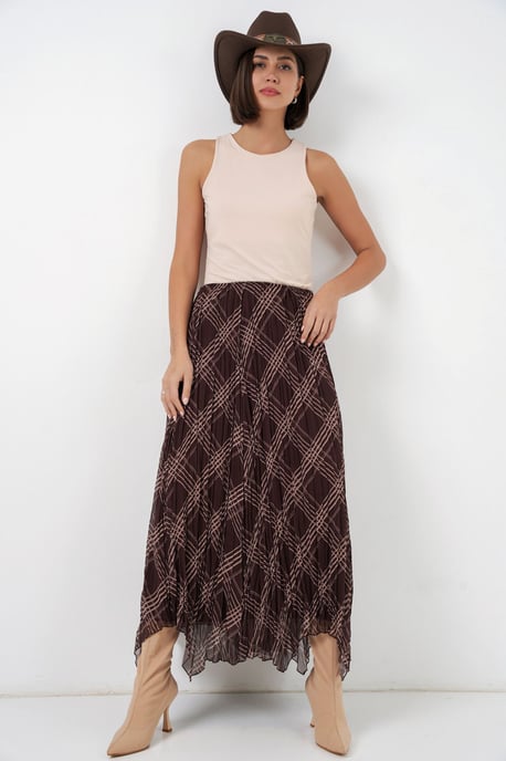 Asymmetrische Patroon Maxi Rok - Image 5