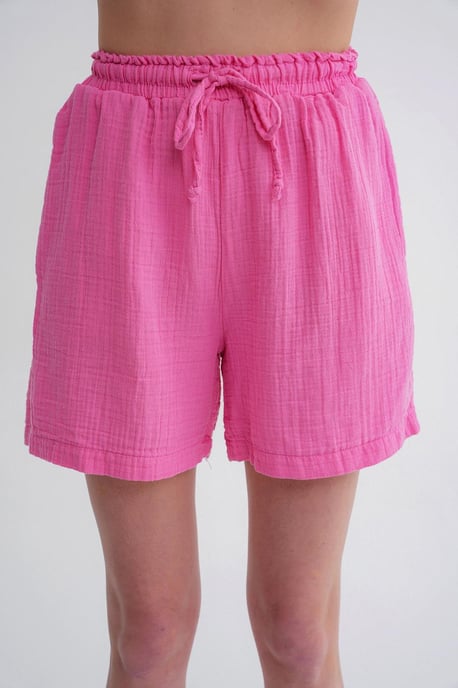 High-Waist Textured Wide-Leg Shorts - Image 5