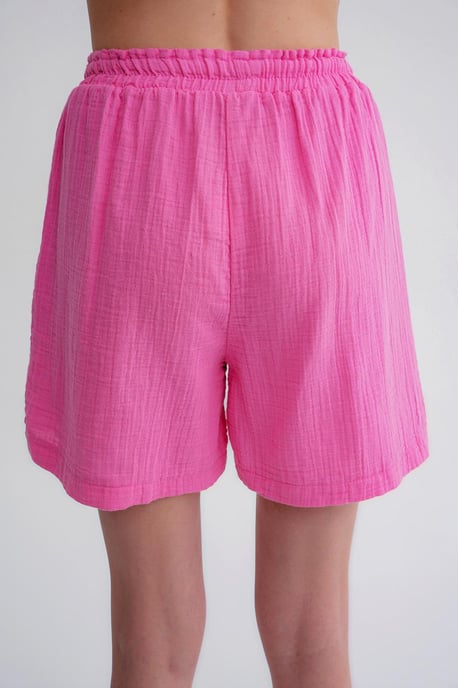 High-Waist Textured Wide-Leg Shorts - Image 6