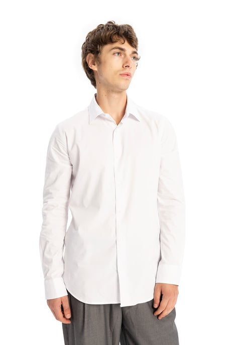 Herrskjorta i bomulls-poplin - Image 1