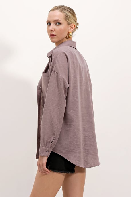 Linen Blended Shirt with Button Closure - Image 5