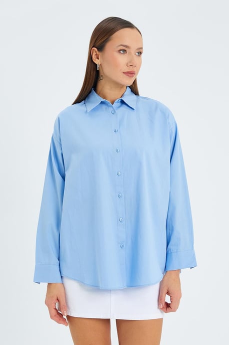 Langnekkig Katoenen Shirt - Image 1