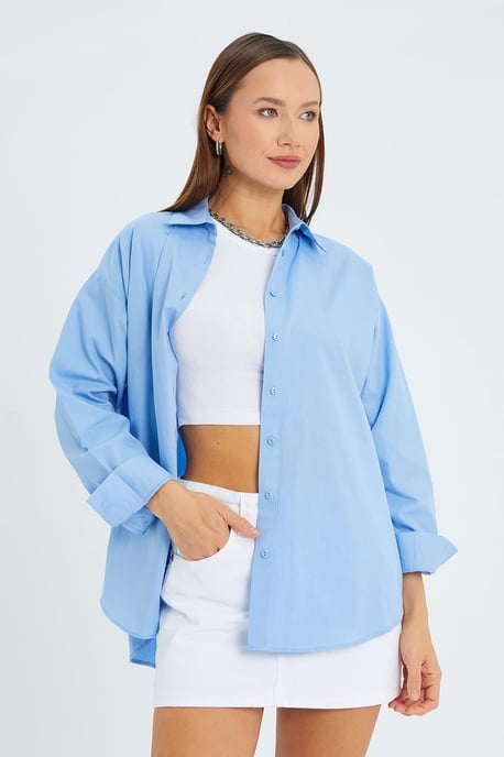Langnekkig Katoenen Shirt - Image 3