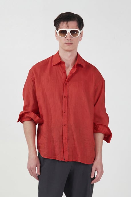 Herrers Oversized Linneoverdel - Image 4