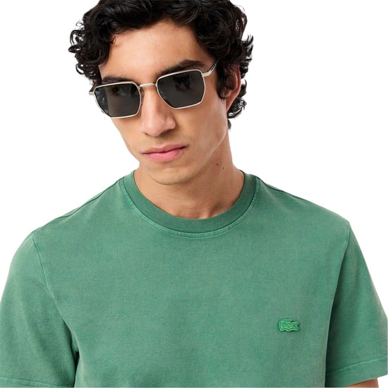 Lacoste Mens Logo Crew Neck Regular T-Shirt (Green) - Image 5